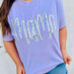 Purple Floral Custom DTF Graphic Top