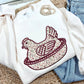 Red Chicken Floral Applique