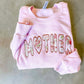 Mother Floral Pink Applique Apparel
