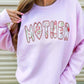 Mother Floral Pink Applique Apparel