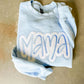 Mama Blue Polka Dot Applique Thread