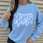 Mama Blue Polka Dot Applique Thread