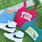 Ribbed Cropped Game Day Custom GAME84 Tank