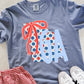 Patriotic Polka Dots Custom State DTF Tee