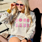 Boss Babe Checkered Happy Patch Sweatshirt