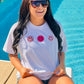 Pink Glitter Happy Trio Patch Tee