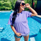 Happy Wavy Embroidered Tee
