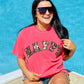 Happy Leopard Varsity Patch Tee