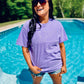 Happy Wavy Embroidered Tee