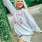 Preppy Patterned Stacked Cowboy Boots Sweatshirt