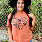 Spooky Halloween Ghost Heart Puff Tee