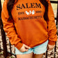Salem Massachusetts Ghost Embroidered Sweatshirt