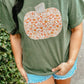 Floral Glitter Pumpkin Applique Tee