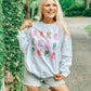 Preppy Patterned Stacked Cowboy Boots Sweatshirt