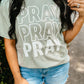 Pray Outline Stacked Puff Tee