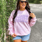Retro Wavy Stacked Blessed Puff Sweatshirt