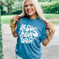 Jesus Saves Bro Drip Happy Puff Tee