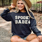 Spooky Babe Ghost White Chenille Patch Sweatshirt