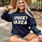 Spooky Babe Ghost White Chenille Patch Sweatshirt