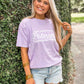 Blessed Leopard Print Box Puff Tee
