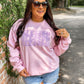 Retro Wavy Stacked Blessed Puff Sweatshirt