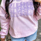 Retro Wavy Stacked Blessed Puff Sweatshirt