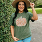 Floral Glitter Pumpkin Applique Tee