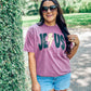 Jesus Curved Gold Lightning Bolt Puff Tee