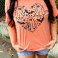 Spooky Halloween Ghost Heart Puff Tee