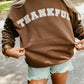 Thankful Curved Rose Gold Patch Sweatshirt