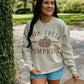 Leopard Farm Fresh Pumpkins Puff Sweatshirt