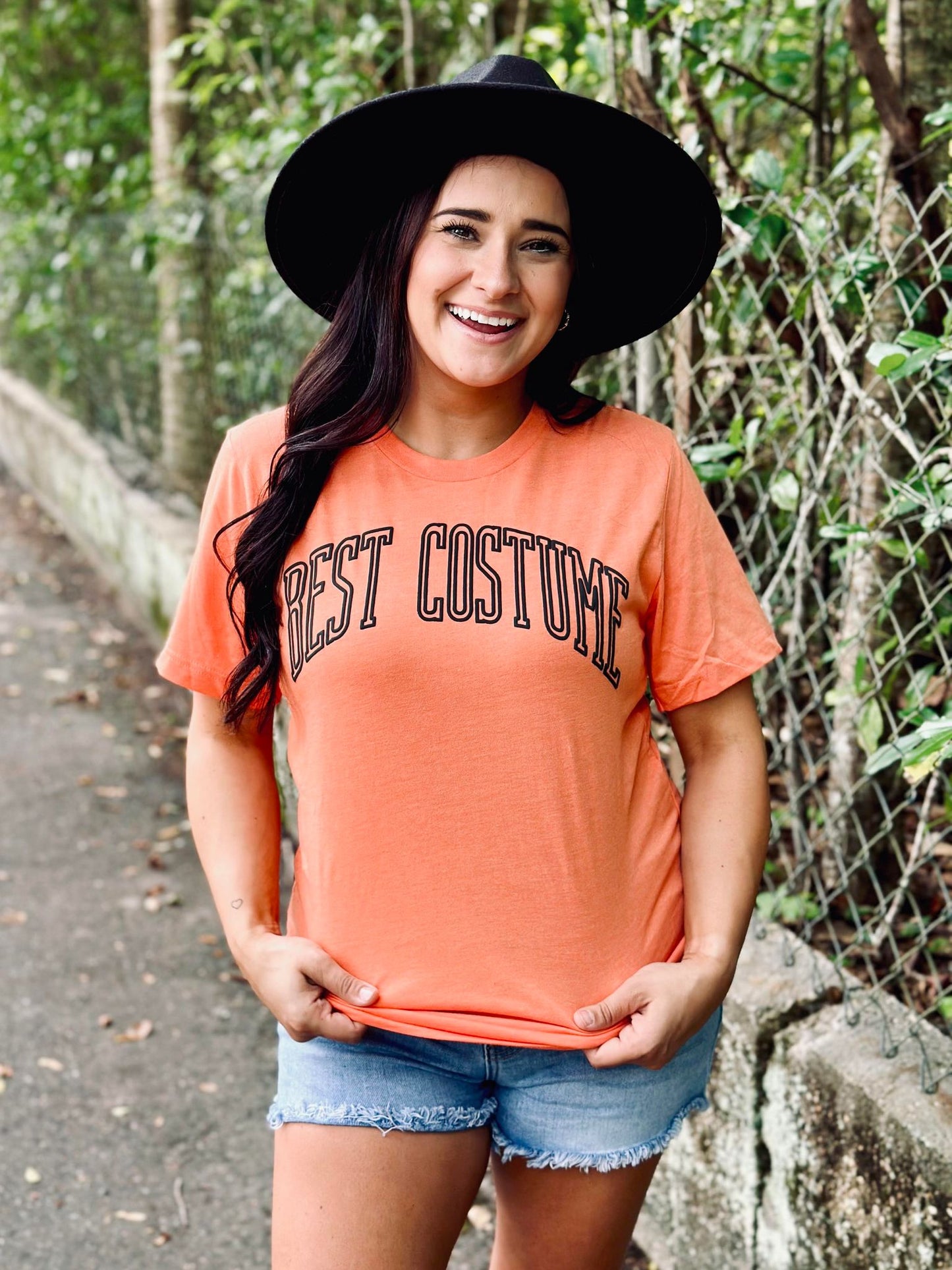 Best Costume Curved Varsity Outline Puff Tee