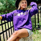 Spooky Flying Ghost Chenille Patch Sweatshirt