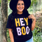 Hey Boo Stacked Multi Color Puff Tee