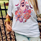Spooky Floral Ghost Peace Tee