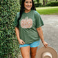 Floral Glitter Pumpkin Applique Tee