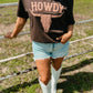 Howdy Longhorn Western Puff Tee