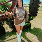 Cowboy Happy Face Puff Sweatshirt