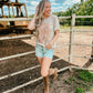 Howdy Disco Cow Print Happy Western Tee