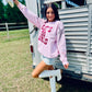 Let's Go Girls Boots And Stars Sweatshirt