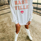 Nash Pink Cowgirl Happy Patch Sweatshirt