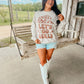 Let's Go Girls Cowgirl Hat Puff Sweatshirt
