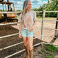 Howdy Disco Cow Print Happy Western Tee