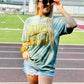 Custom School Retro Wavey Puff Acid Washed Tee