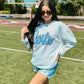 CUSTOM Mascot Cursive Puff/ Glitter Combo Sweatshirt
