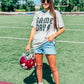 Game Day Band Font Lightning Mineral Wash Puff Tee