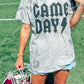 Game Day Band Font Lightning Mineral Wash Puff Tee
