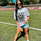 CUSTOM School Spirit Checkered Happy Puff Tee