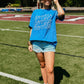 CUSTOM  Retro Outline Wave Mascot School Spirit Puff Tee