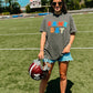 Game Day Multi Colored Varsity Patch Tee